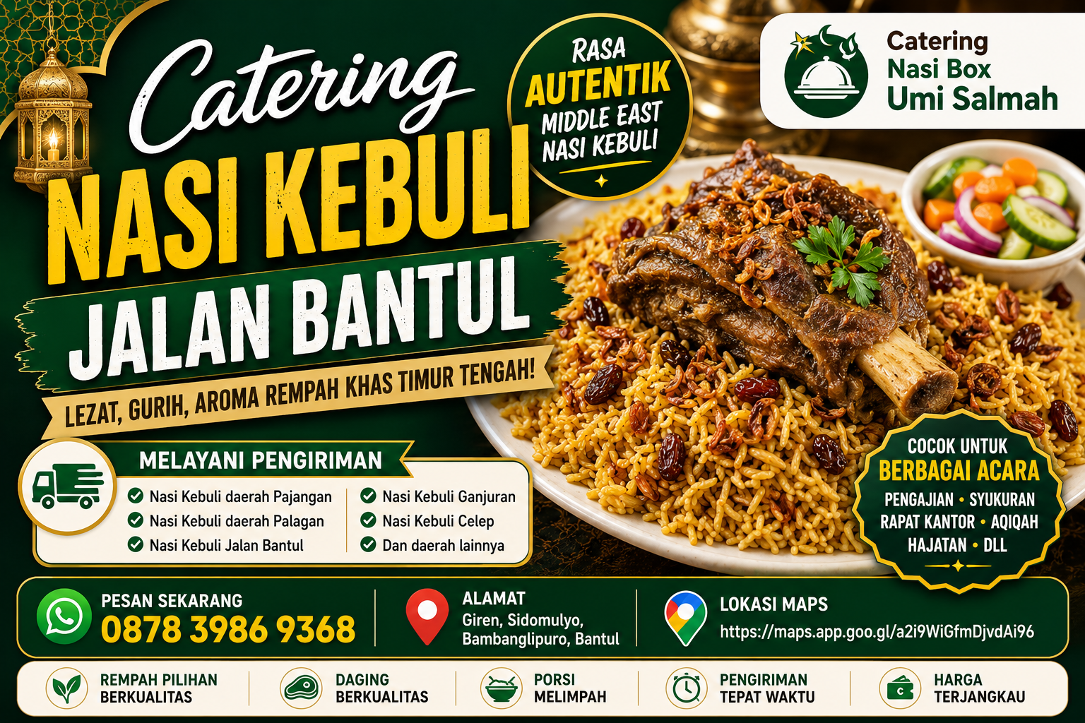 catering nasi kebuli jalan bantul