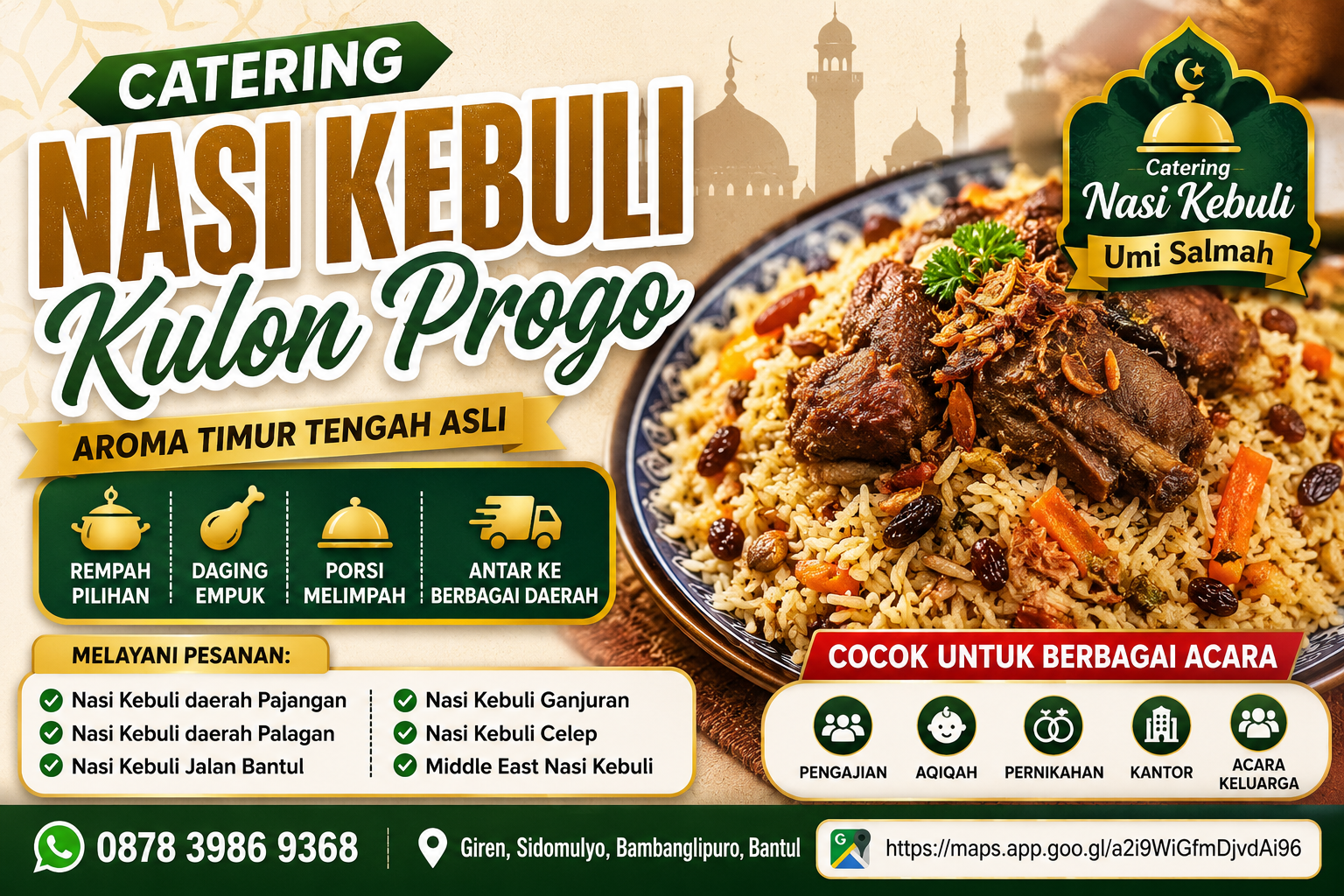 catering nasi kebuli kulon progo